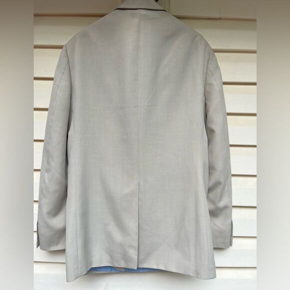 J.Ferrar light beige/cream 2-piece pants suit, single breasted, size 46L - Picture 3 of 15